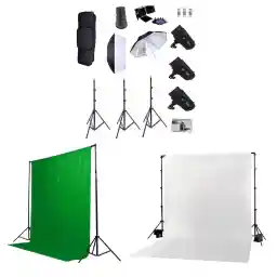 کیت فلاش استودیویی اس اند اس S&S TB-300 KIT + بکگراند