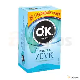 کاندوم Okey مدل Ekstra Zevk بسته 20 عددی