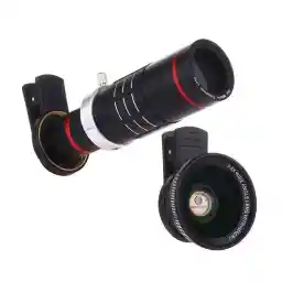 لنز کلیپسی موبایل تلسکوپی + واید Telescope And Wide Clip Lens Mobile Phone 18X
