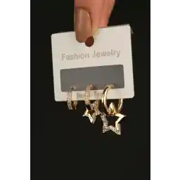 گوشواره فاکتوردار استیل jackferrero بدون ضمانت رنگ پریدگی