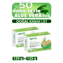 صابون آلوئه ورا دست ساز فیبر کدو تنبل طبیعی آگارتا 2 عدد 125 گرم