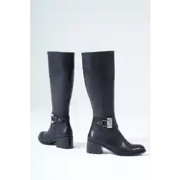 چکمه های زنانه چرم اصل CZ London کفش های زمستانی الاستیک زیپ دار