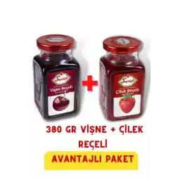 Seyidoğlu 380 گرم آلبالو + مربای توت فرنگی بسته دو نفره