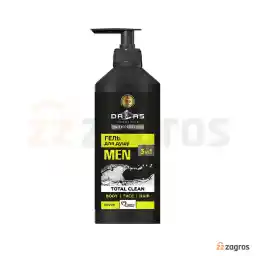 شامپو سر و بدن 3 در 1 مردانه دالاس Dalas مدل Total Clean وزن 500 گرم