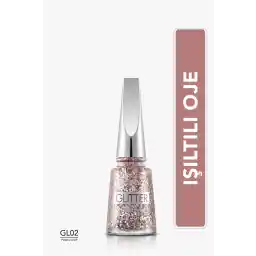 Flormar Oje - مینای ناخن براق Gl02 صورتی نقره ای 34000006-gl02