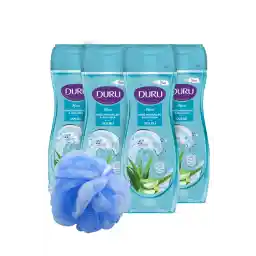 Duru Moods Sea Minerals & ژل دوش آلوئه ورا + دوش لوفا 4x450ml