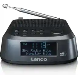 Lenco CR-605BK - رادیو ساعت با DAB - تایمر خواب - مشکی