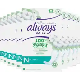 Always Dailies Cotton Protection Normal - بسته ارزشی 10 در 38 قطعه - آستر شورت