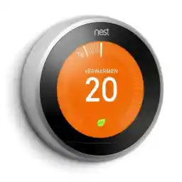 ترموستات یادگیری Google Nest - ترموستات هوشمند - سیمی - فولاد ضد زنگ