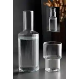 کوزه شیشه ای لوکس کنار تخت 1 لیتری آشپزخانه کوئینز با شیشه