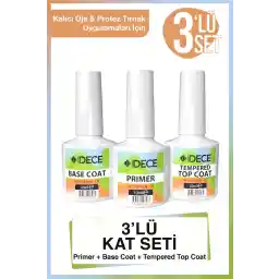 d dece Primer - Base Coat - Top Coat 10 ml 3 Lü Kat Seti