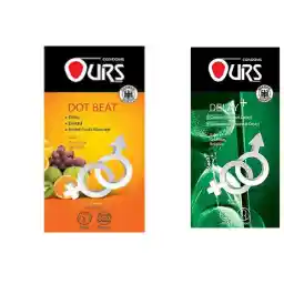 کاندوم اورز مدل +DELAY بسته 12 عددی به همراه کاندوم اورز مدل DotBeat بسته 12عددی