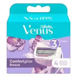 یدک تیغ اصلاح زنانه ژیلت مدل Venus Comfort Glide Breeze بسته 4 عددی