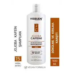 شامپو ضد ریزش و شکستگی مو Visbuen Jojoba Caffeine 15 با اکتیو طبیعی