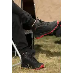 North OF WILD چکمه های یونیسکس ضد آب یوکان - مشکی-قرمز