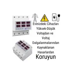 رله حفاظتی ولتاژ و جریان سه فاز TOMZN رله حفاظتی جریان ولتاژ بالا 63a