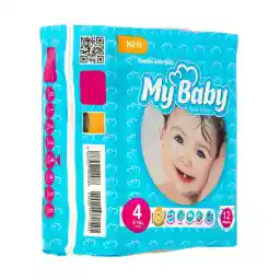 پوشک بچه مای بیبی سری مهربان با پوست سایز 4 بسته 12 عددی