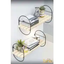 قفسه دیواری بینو 2 تکه قفسه کتاب چوب جامد اتاق نشیمن حمام آشپزخانه قفسه تزئینی قفسه مشکی مات