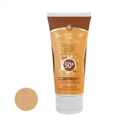 کرم ضدآفتاب و آنتیآکنه رنگی سانسیف مدل SPF50، مناسب پوستهای چرب، حجم 50 میلیلیتر
