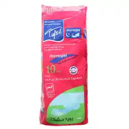 نوار بهداشتی بالدار ویژه شب تافته با قدرت جذب خیلی زیاد بسته ده عددی