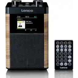 LENCO PDR-060WD - رادیو قابل حمل DAB+/FM Bluetooth®، بلندگوی 10 واتی، باتری 14 ساعت - مشکی