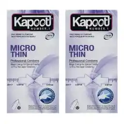 کاندوم کلاسیک کاپوت مدل Micro Thin مجموعه دو عددی