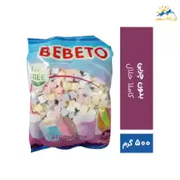 پاستیل مارشمالو ببتو سفید صورتی 500 گرم