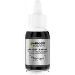 سرم ضد آلودگی Garnier PureActive AHA + BHA زغال چوب - 30 میلی لیتر