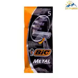 خودتراش 2 تیغ بیک مدل METAL بسته 5 عددی