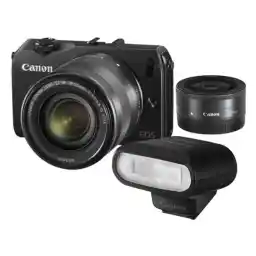 دوربین بدون آینه کانن Canon EOS M + 22mm + 18-55 STM + 90EX kit