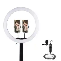 رينگ لايت Ring fill light 33cm + سه پايه نور و میکروفن