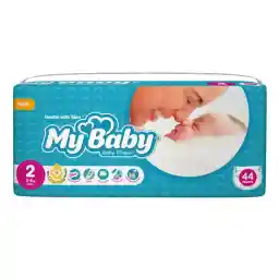پوشک بچه مای بیبی سری مهربان با پوست سایز 2 بسته 44 عددی