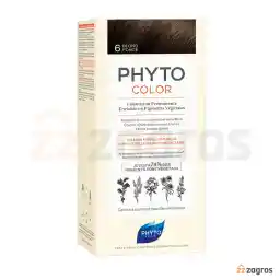 کیت رنگ مو بدون آمونیاک فیتو سری Color شماره 6 پایه رنگ بلوند تیره