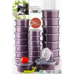 مجموعه مایکروویو نندی خانگی و ظروف ذخیره‌سازی گرد 24 Plum