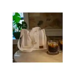 کیف دستی میاجو بوم مینی با بند، کیف شانه ای برزنتی پنبه ای با کیفیت بالا، کیف مینی معمولی