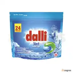 قرص ماشین لباسشویی 3 در 1 دالی مدل Activ مناسب لباس های سفید بسته 24 عددی