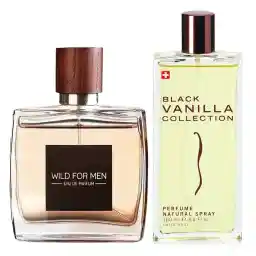 ادو پرفیوم استاویتا مدل Black Vanilla حجم 100 میل به همراه ادو پرفیوم مردانه استاویتا مدل Wild حجم 100 میل