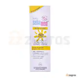 کرم ضد آفتاب کودک سبامد SPF+50 مناسب پوست ظریف و حساس حجم 75 میل