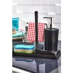 ATA HOME Armona نرم سیلیکونی برس خورده آشپزخانه حمام حمام مایع صابون مایع ست پارچه نگهدارنده اسفنجی