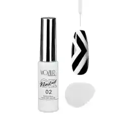 ژل MOZIUR Nail Art (سفید) - ژل تزئینی ناخن با برس ظریف 8 میلی لیتر