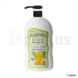 شامپو سر و بدن کودک ناتروفی naturaphy حاوی عصاره سیب و آلوئه ورا 1000 میل