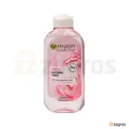تونر تسکین دهنده گارنیر حاوی عصاره گل رز مناسب پوست خشک و حساس 200 میل