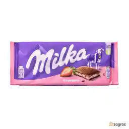 شکلات شیری میلکا حاوی ترکیب ماست و توت فرنگی 100 گرم