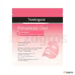 ماسک صورت ورقه ای هیدروژل نوتروژینا حاوی عصاره گریپ فروت مناسب پوست مستعد آکنه تک عددی