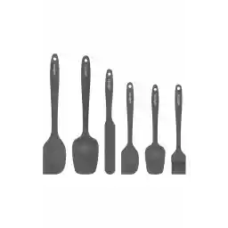 مجموعه اسپاتول سیلیکونی نچسب نسوز ضد حرارت والتا درنگو 6 تکه خاکستری