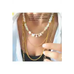 گردنبند مرواریدی با نام شخصی سازی جواهرات AtelierNU.