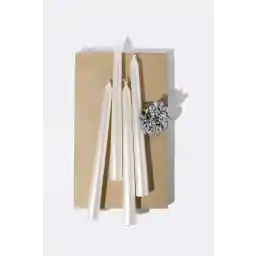 شمع شمعدانی رنگی 4 تکه نکر مرواریدی خانگی Gizemli