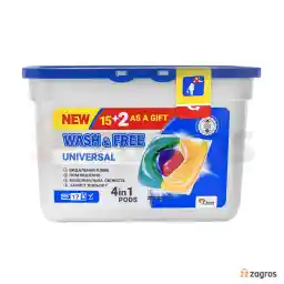 قرص ماشین لباسشویی 4 کاره Wash & Free سری Universal بسته 17 عددی