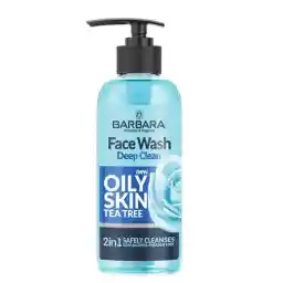 ژل شستشو صورت باربارا حاوی عصاره درخت چای مناسب پوست چرب حجم 370 میل