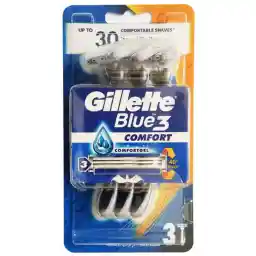 خود تراش مردانه 3 تیغه ژیلت مدل Blue3 Comfort بسته 3 عددی